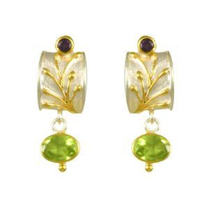 Sterling Silver and 22K Gold Vermeil Earrings